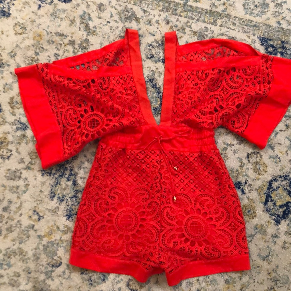 Alice McCall red/pink romper